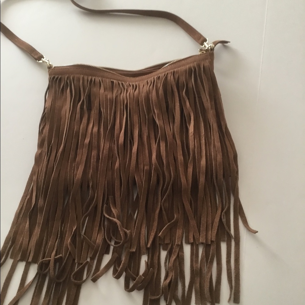 Suede Fringe Bag